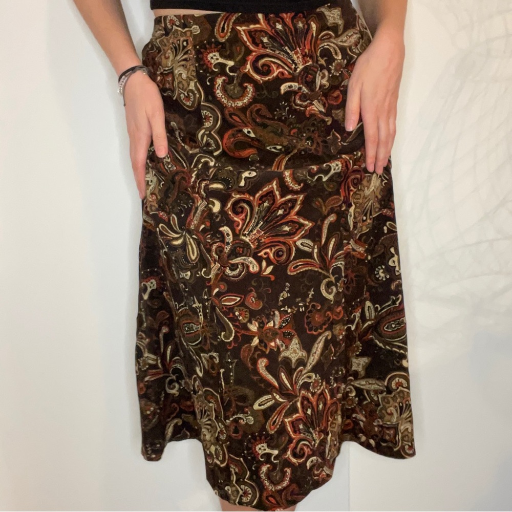 Colorful paisley maxi skirt